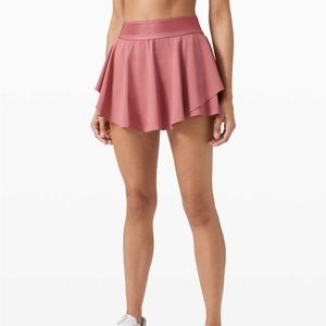Lululemon Court Rival High Rise Skirt Cherry Tint size 6